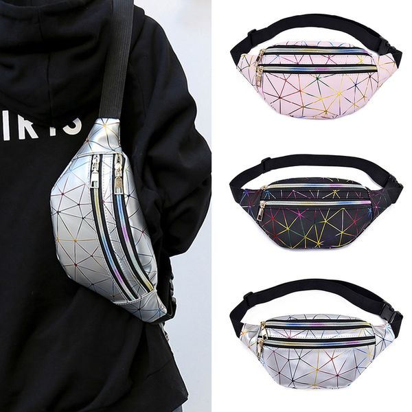 new style brand fashion pockets ladies pink silver black geometric pockets laser practical and portable phone waist bag
new style brand fashion pockets ladies pink silver black geometric pockets laser practical and portable phone waist bag