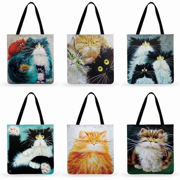 свежий мультфильм cat printed tote сумка для женщин белье faric сумка дамы плеча открытый повседневный tote складная покупки
свежий мультфильм cat printed tote сумка для женщин белье faric сумка дамы плеча открытый повседневный tote складная покупки