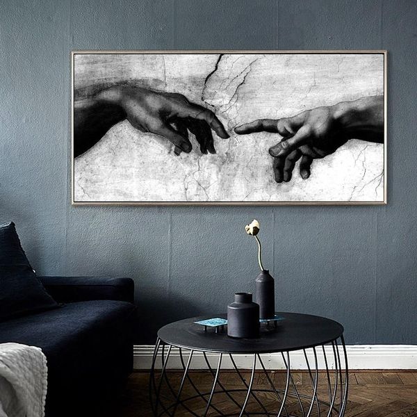 рука бога сотворение адама черный белый холст картины печать на canavs wall art pictures для жизни decor room (без рамки
рука бога сотворение адама черный белый холст картины печать на canavs wall art pictures для жизни decor room (без рамки