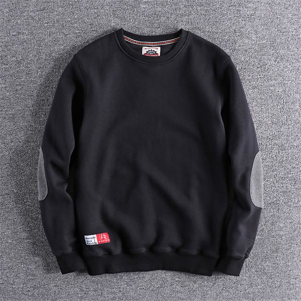 men autumn and winter fashion brand england style vintage cotton cashmere o-neck sweatshirt male casual ware patchwork pullovers, Black
men autumn and winter fashion brand england style vintage cotton cashmere o-neck sweatshirt male casual ware patchwork pullovers, Black