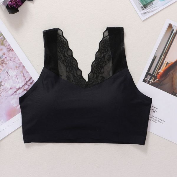 lace crop women fashion floral lace padded bra tank v neck underwear, Black;white
lace crop women fashion floral lace padded bra tank v neck underwear, Black;white