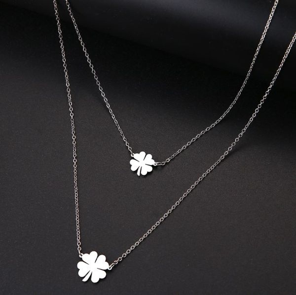 dotifi for women double lucky clover cross necklace stainless steel gold and silver color jewelry gift
dotifi for women double lucky clover cross necklace stainless steel gold and silver color jewelry gift