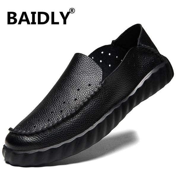 comfortable men casual shoes loafers men shoes quality split leather flats genuine leather moccasins plus size, Black
comfortable men casual shoes loafers men shoes quality split leather flats genuine leather moccasins plus size, Black