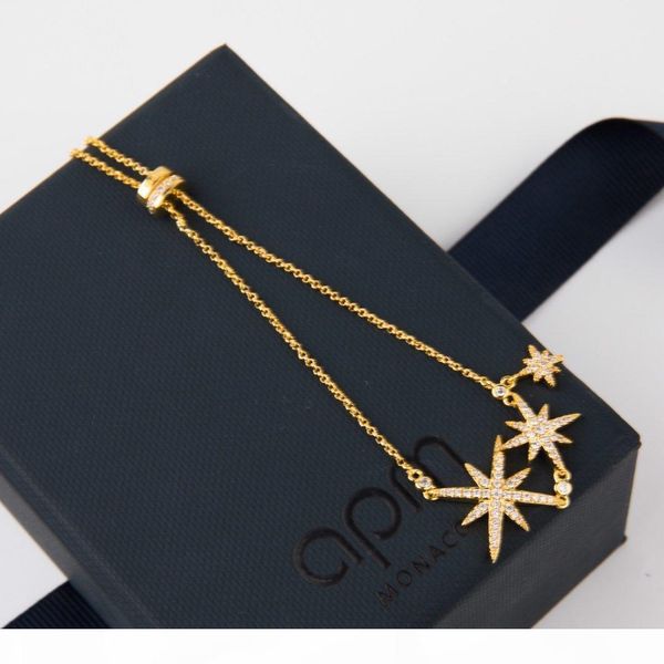 2020 new fashion accessories lady elegant charm gold beige star bracelet og0v, Black