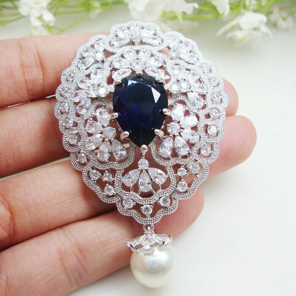 bride gorgeous flower cluster pearl pendant brooch pin clear rhinestone crystal, Gray
bride gorgeous flower cluster pearl pendant brooch pin clear rhinestone crystal, Gray