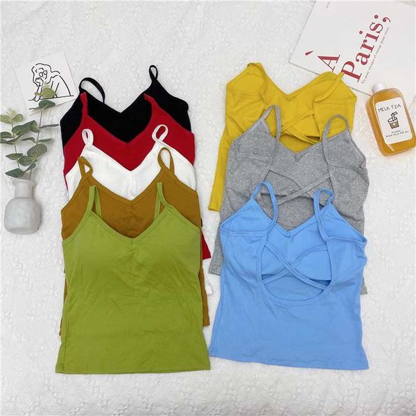 girls short camis with seperated bra women padding tanks crop for female summer, White
girls short camis with seperated bra women padding tanks crop for female summer, White