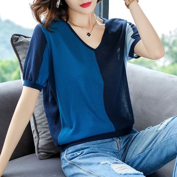 xuf7a short-sleeved t-shirt women's fashionable summer clothes 2019 new ice silk body sports v-neck korean style knitwear knitwear k, White
xuf7a short-sleeved t-shirt women's fashionable summer clothes 2019 new ice silk body sports v-neck korean style knitwear knitwear k, White