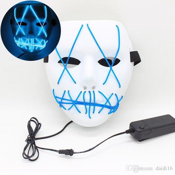 new luminous mask halloween mask led colors mask party masque neon light glow in the horror glowing masker purge 
new luminous mask halloween mask led colors mask party masque neon light glow in the horror glowing masker purge
