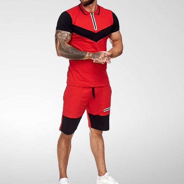men's summer sports suit men's zipper color matching slim casual fashion sportswear mens short sets summer casual, Gray
men's summer sports suit men's zipper color matching slim casual fashion sportswear mens short sets summer casual, Gray