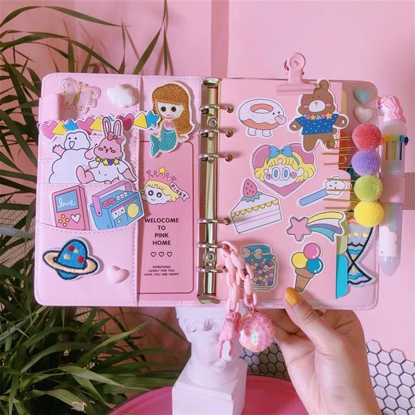 2020 pink cute notebook notepad kawaii planner gift set pu leather creative school supplies journal notebook stationary, Purple;pink
2020 pink cute notebook notepad kawaii planner gift set pu leather creative school supplies journal notebook stationary, Purple;pink