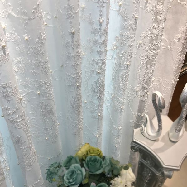 white lace pearl window screen elegant romantic style living room curtain embroidery wedding sheer tulle curtains x-zh040t2
white lace pearl window screen elegant romantic style living room curtain embroidery wedding sheer tulle curtains x-zh040t2