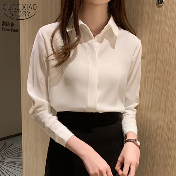 2020 autumn new women's simple solid bottoming shirt chiffon blouse long sleeve shirts korean clothes woman's blouses 10489, White
2020 autumn new women's simple solid bottoming shirt chiffon blouse long sleeve shirts korean clothes woman's blouses 10489, White