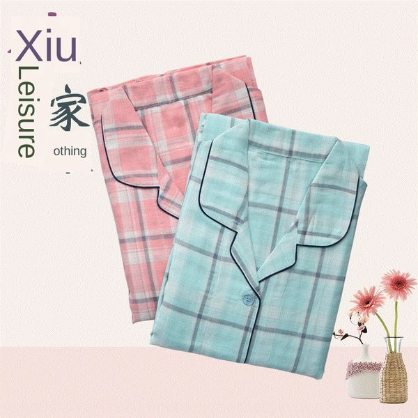 w4mez women's cotton double-layer yarn long sleeve suit plaid comfortable hipster double-layer yarn suit home women's cotton shuan, Blue;red
w4mez women's cotton double-layer yarn long sleeve suit plaid comfortable hipster double-layer yarn suit home women's cotton shuan, Blue;red