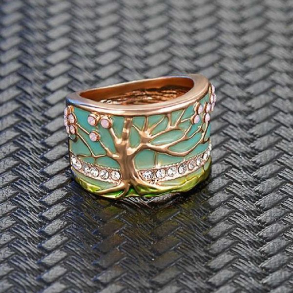 fashion retro diamond-inlaid flower life tree rings for women gold plated party ring jewelry, Silver
fashion retro diamond-inlaid flower life tree rings for women gold plated party ring jewelry, Silver