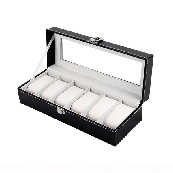 6 grid pu leather watch storage box rectangle wristwatch holder jewelry display case for gifts ll@17, Black;blue
6 grid pu leather watch storage box rectangle wristwatch holder jewelry display case for gifts ll@17, Black;blue