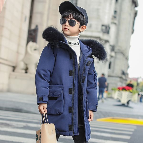 8etne 1907 new boys' mid-length extended jacket coat down jacket children's white duck down winter thickened western style medium, Blue;gray
8etne 1907 new boys' mid-length extended jacket coat down jacket children's white duck down winter thickened western style medium, Blue;gray