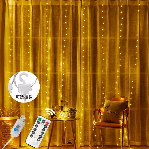 new usb curtain light copper wire light remote control 3*3 meter room christmas day led decoration string
new usb curtain light copper wire light remote control 3*3 meter room christmas day led decoration string