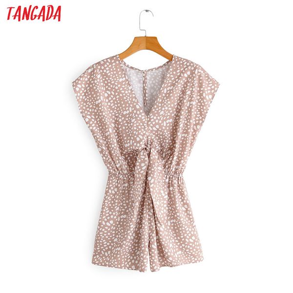 tangada fashion women dots print summer playsuit v neck bow tie buttons female beach playsuit 1f153, Black;white
tangada fashion women dots print summer playsuit v neck bow tie buttons female beach playsuit 1f153, Black;white