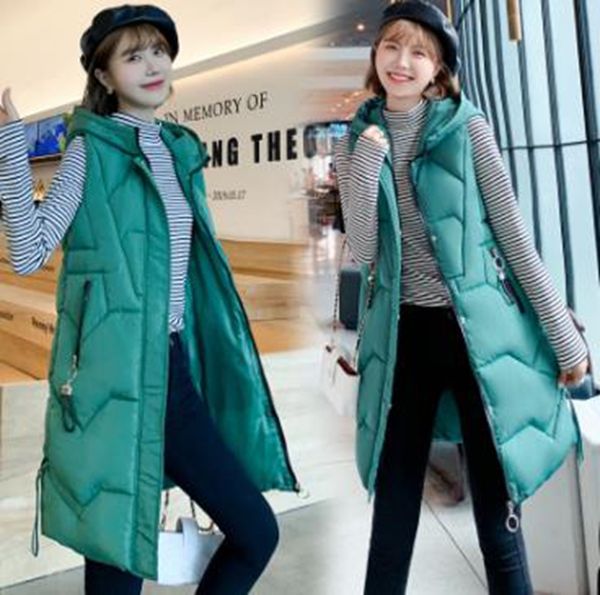 wholesale fashion women's autumn and winter new mid-length slim hooded cotton waistcoat, Black;white
wholesale fashion women's autumn and winter new mid-length slim hooded cotton waistcoat, Black;white