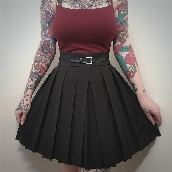 gothic high waist pleated skirts women 2020 punk school style ruched black pleated mini skirts buckle streetwear spring
gothic high waist pleated skirts women 2020 punk school style ruched black pleated mini skirts buckle streetwear spring