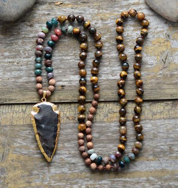 tiger eye onyx stone gilded arrowhead pendant necklace women natural stone bead chain necklace jewelry dropshipping t200113, Silver
tiger eye onyx stone gilded arrowhead pendant necklace women natural stone bead chain necklace jewelry dropshipping t200113, Silver