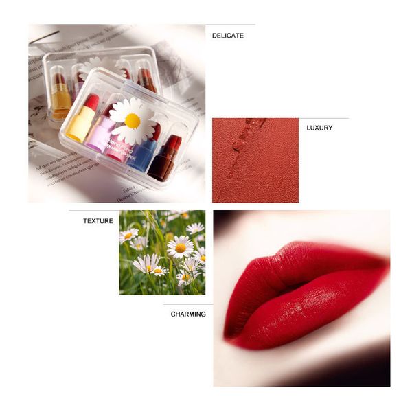 5pcs/set mini matte lip gloss set liquid lipstick waterproof long lasting moisturizing lipstick women beginner lip beauty tslm1
5pcs/set mini matte lip gloss set liquid lipstick waterproof long lasting moisturizing lipstick women beginner lip beauty tslm1