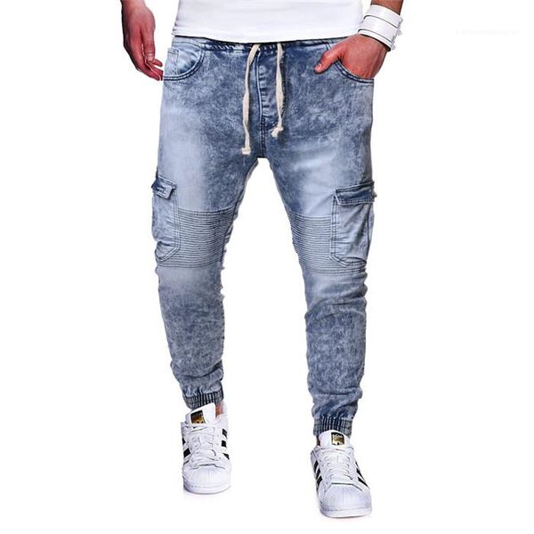casual designer drawstring pencil pants homme fashion jeans mens washed jeans mid waist, Blue
casual designer drawstring pencil pants homme fashion jeans mens washed jeans mid waist, Blue