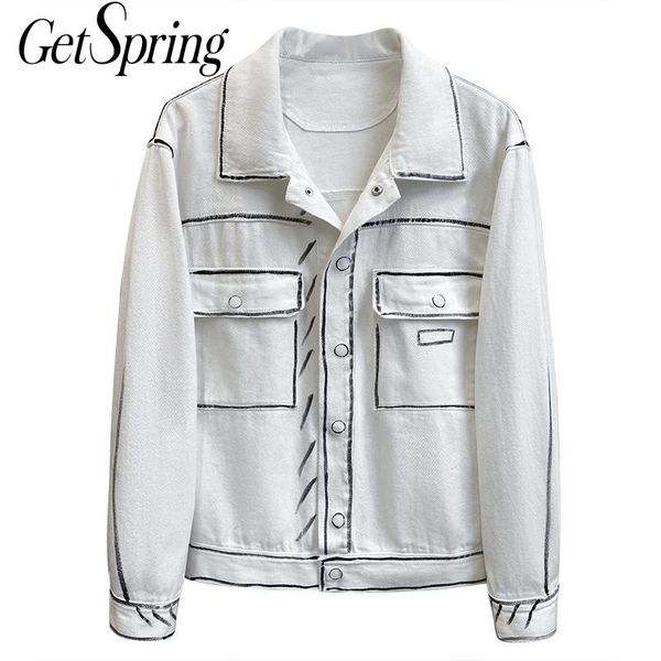 getspring women denim coat white denim jacket hand-painted jean coat long sleeve white jean jacket fashion autumn new, Black;brown
getspring women denim coat white denim jacket hand-painted jean coat long sleeve white jean jacket fashion autumn new, Black;brown