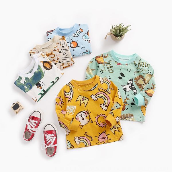 children's t- cartoon cotton baby long sleeve base shirt autumn baby pajamas children t-shirt pajama home home clothes clothes ins, Blue
children's t- cartoon cotton baby long sleeve base shirt autumn baby pajamas children t-shirt pajama home home clothes clothes ins, Blue