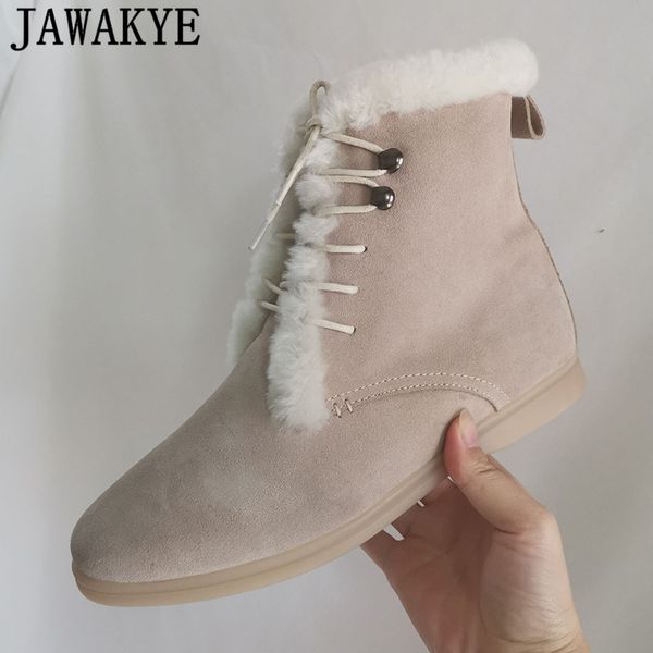 new nude suede leather lace up ankle boots women high slip on woolen snow boots winter comfortable flat shoes women ankle, Black
new nude suede leather lace up ankle boots women high slip on woolen snow boots winter comfortable flat shoes women ankle, Black