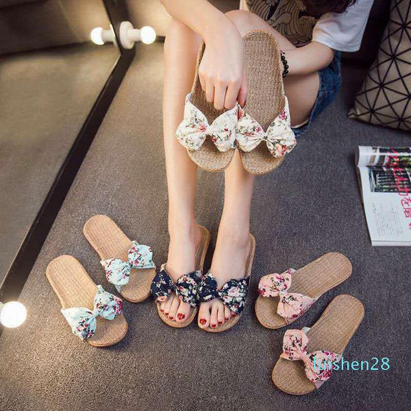 slip summer lovely women female bohemia bowknot flax linen flip flops beach shoes sandals slipper zapatos de mujer mew # l28, Black
slip summer lovely women female bohemia bowknot flax linen flip flops beach shoes sandals slipper zapatos de mujer mew # l28, Black