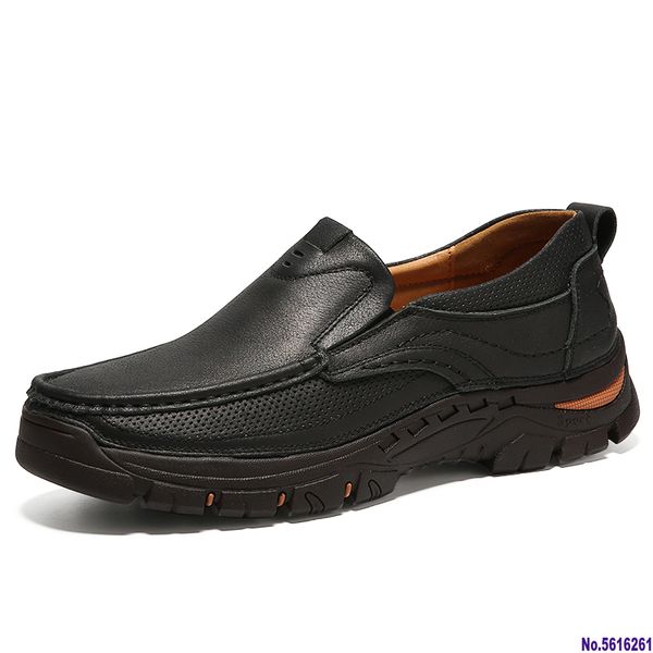 men real leather casual shoes heavy sole men's fashion shoes mens loafers flats for spring autumn male footwear, Black
men real leather casual shoes heavy sole men's fashion shoes mens loafers flats for spring autumn male footwear, Black
