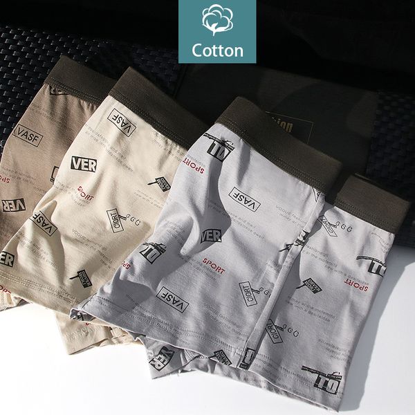 

2020 New Hot Men's Underwear Cotton High-texture Boxer Shorts U Convex Cotton Sexy Youth Modal Boxer Shorts Size M-3XL