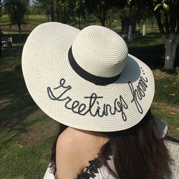 summer handmade weave letter sun hats for women black ribbon lace up large brim straw hat outdoor beach hat summer caps, Blue;gray
summer handmade weave letter sun hats for women black ribbon lace up large brim straw hat outdoor beach hat summer caps, Blue;gray
