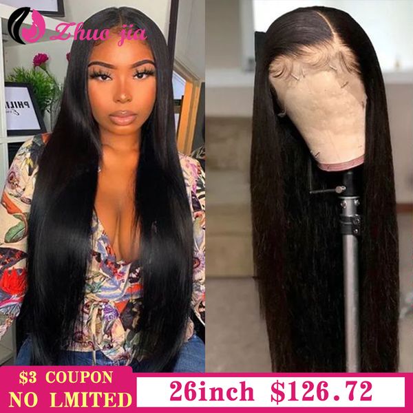zhuo jia 180 density straight lace front wig 13x4 pre plucked lace front human hair wigs with baby hair remy brazilian hair wigs, Black
zhuo jia 180 density straight lace front wig 13x4 pre plucked lace front human hair wigs with baby hair remy brazilian hair wigs, Black