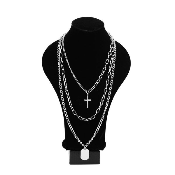 bounce di girl hip hop boy three layer necklace splittable stainless steel cross necklace, Silver
bounce di girl hip hop boy three layer necklace splittable stainless steel cross necklace, Silver
