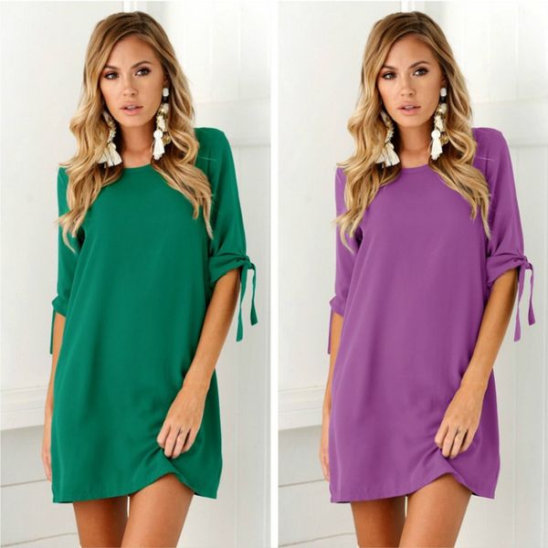 2020 summer fashion half sleeve lace up design mini dress casual o-neck loose women dresses bohemia female short dress vestidos
2020 summer fashion half sleeve lace up design mini dress casual o-neck loose women dresses bohemia female short dress vestidos