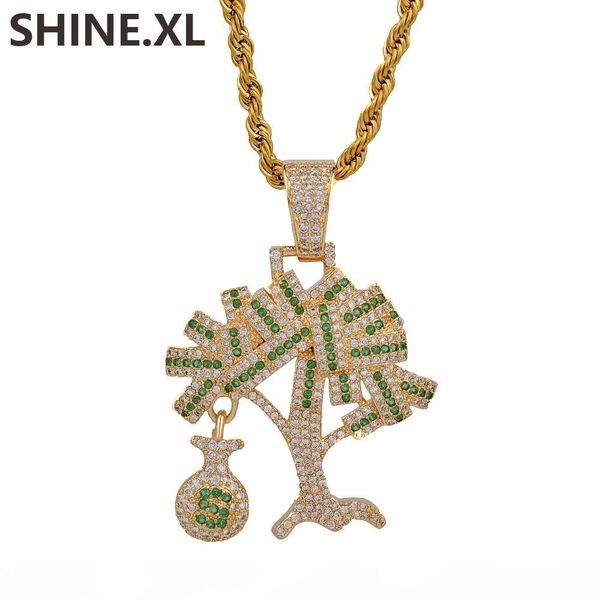 iced out dollar tree pendant necklace two tone micro paved zircon men gold chain hip hop jewelry for gift, Silver
iced out dollar tree pendant necklace two tone micro paved zircon men gold chain hip hop jewelry for gift, Silver