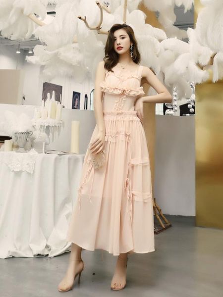 casual dresses chiffon 2021 summer party women spaghetti strap ruffle flower deco sleeveless club long maxi dress, Black;gray
casual dresses chiffon 2021 summer party women spaghetti strap ruffle flower deco sleeveless club long maxi dress, Black;gray