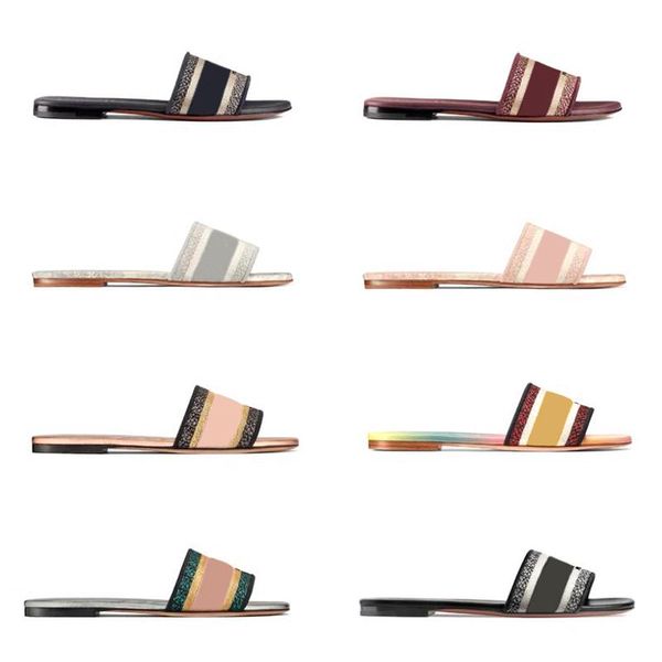 women dway slide slipper designer flat embroidered cotton upper leather sole printed sandals flat flip flops beach causal slipper with box, Black
women dway slide slipper designer flat embroidered cotton upper leather sole printed sandals flat flip flops beach causal slipper with box, Black