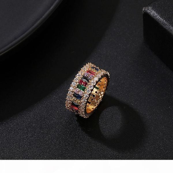 fashion ring women 6-9 gold plated rainbow rings micro paved 7 colors flower wedding jewelry women gift, Silver
fashion ring women 6-9 gold plated rainbow rings micro paved 7 colors flower wedding jewelry women gift, Silver