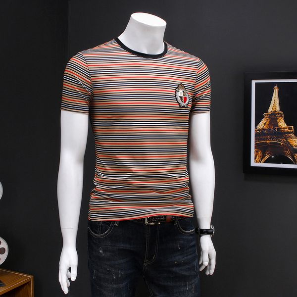 2020 summer new striped badge t-shirt men's short-sleeved personality round neck large size loose men's half-sleeved shirt tide br, White;black
2020 summer new striped badge t-shirt men's short-sleeved personality round neck large size loose men's half-sleeved shirt tide br, White;black