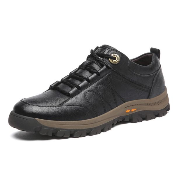 men's outdoor hiking shoes non-slip wear-resistant mens travel wears man leather casual sneakers, Black
men's outdoor hiking shoes non-slip wear-resistant mens travel wears man leather casual sneakers, Black