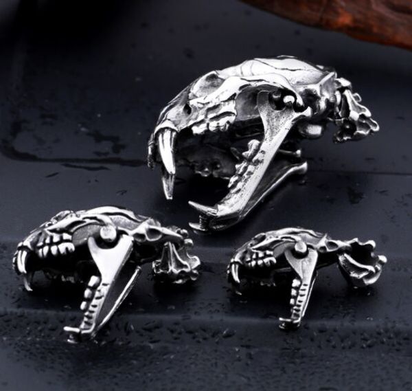 regalrock fashion 3d dinosaur skull saber toothed cat mammoth tiger la brea tar pits smilodon necklace, Silver
regalrock fashion 3d dinosaur skull saber toothed cat mammoth tiger la brea tar pits smilodon necklace, Silver