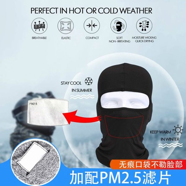 pockets dustproof sunscreen breathable scarf meltblown fabric filter protective riding mask, Black 
pockets dustproof sunscreen breathable scarf meltblown fabric filter protective riding mask, Black