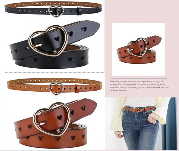 new ladies leather leather belt fashion pin buckles belt simple love all take hollow decoration thin harajuku cinto, Black;brown
new ladies leather leather belt fashion pin buckles belt simple love all take hollow decoration thin harajuku cinto, Black;brown