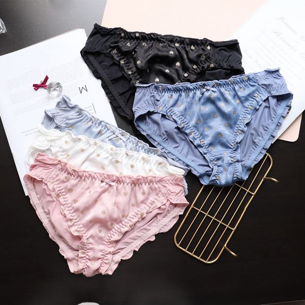 women's panties missnanda milk silk ladies silky cute japanese low-rise sweet cartoon love bronzing print briefs, Black;pink
women's panties missnanda milk silk ladies silky cute japanese low-rise sweet cartoon love bronzing print briefs, Black;pink