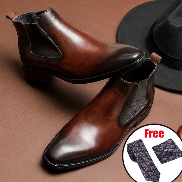 men winter boots genuine cow leather boots brogue casual ankle flat shoes comfortable quality slipon dress 2020, Black
men winter boots genuine cow leather boots brogue casual ankle flat shoes comfortable quality slipon dress 2020, Black