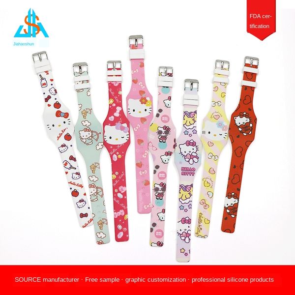 night electron electron market luminous children's electronic watch selling kt cat led one-piece watch, Blue
night electron electron market luminous children's electronic watch selling kt cat led one-piece watch, Blue