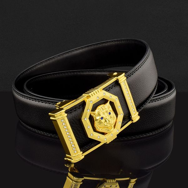 luxury leopard buckle blue belt men's automatic buckle black leather cehomture homme casual trousers men, Black;brown
luxury leopard buckle blue belt men's automatic buckle black leather cehomture homme casual trousers men, Black;brown